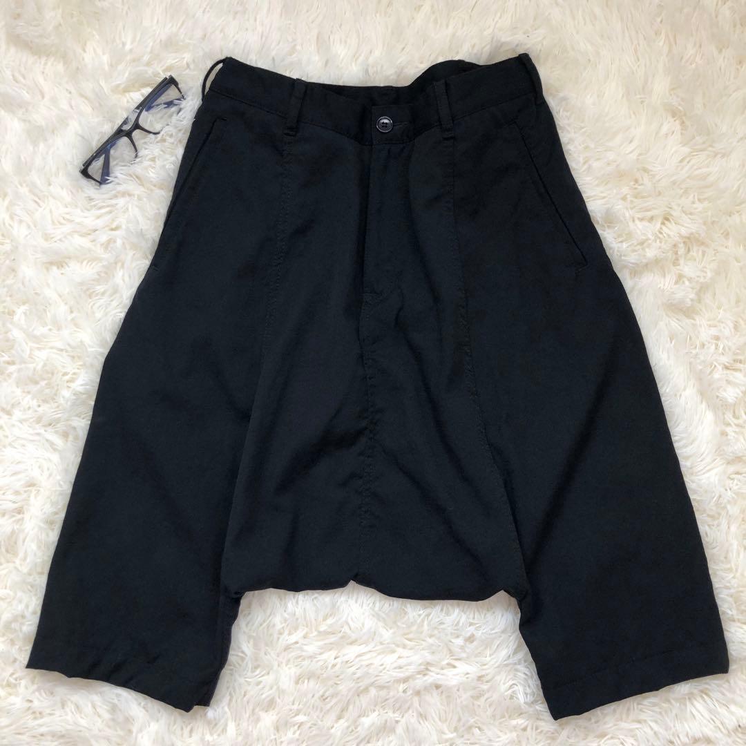 【極美品】ブラックコムデギャルソン　サルエルパンツ　ウールギャバ　ペンギン