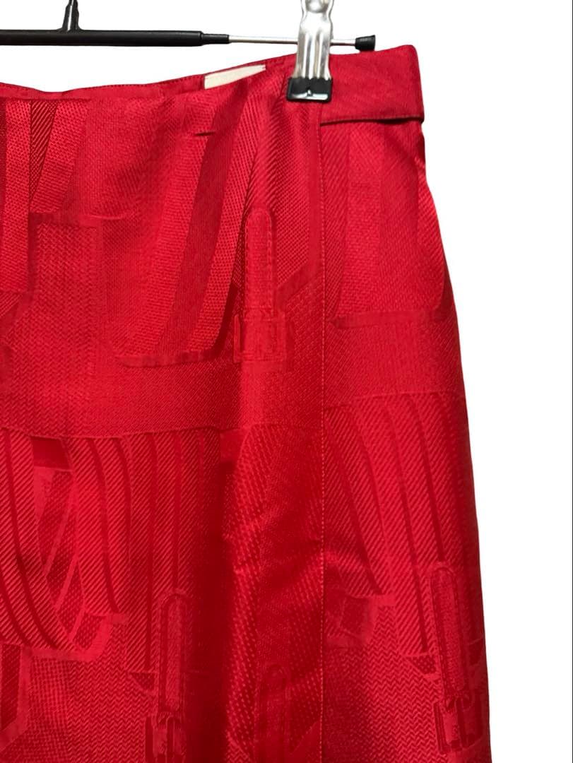 『美品』HERME'S フレアスカート 34 赤