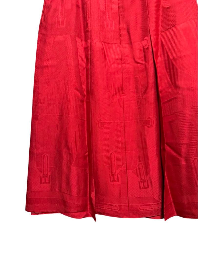 『美品』HERME'S フレアスカート 34 赤