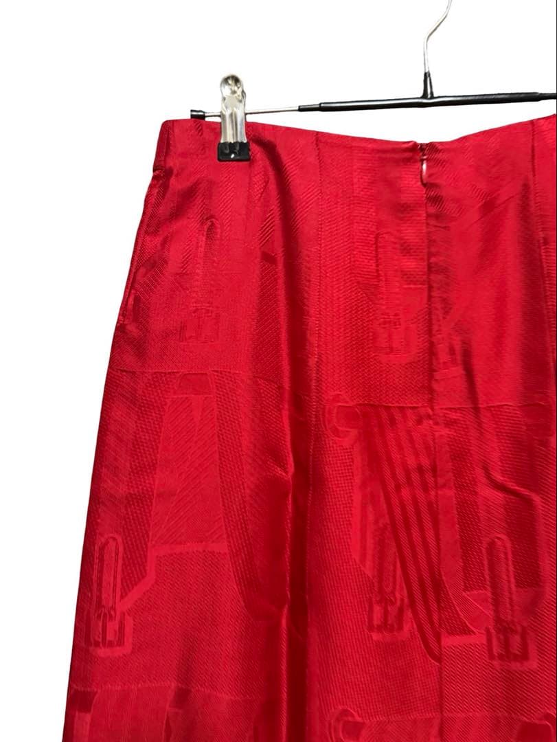 『美品』HERME'S フレアスカート 34 赤