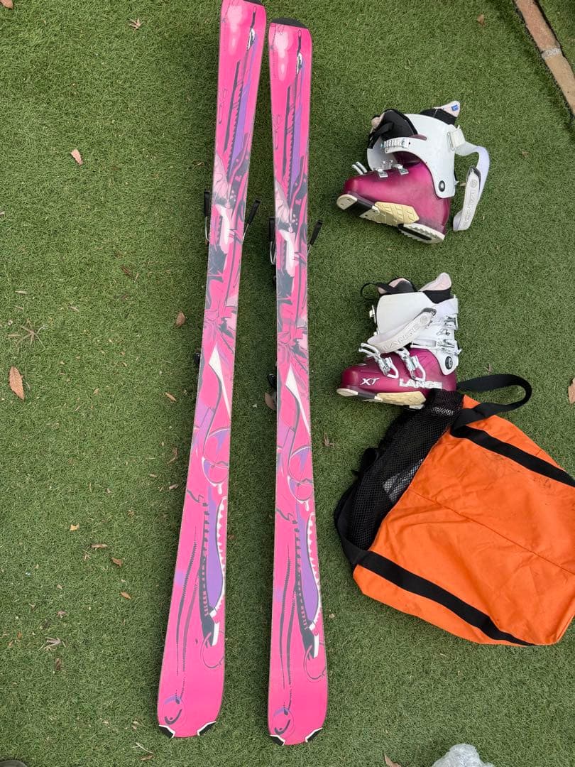 HEAD スキー板 155cm + LANGE Power77 ブーツ セット