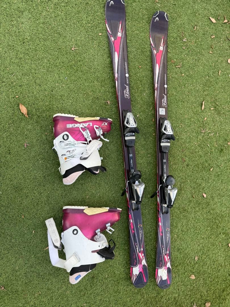 HEAD スキー板 155cm + LANGE Power77 ブーツ セット