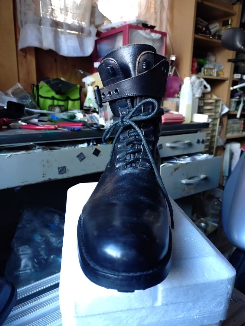 アルフレッドバニスター　ミリタリーブーツ 黒色