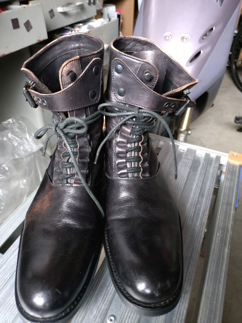 アルフレッドバニスター　ミリタリーブーツ 黒色
