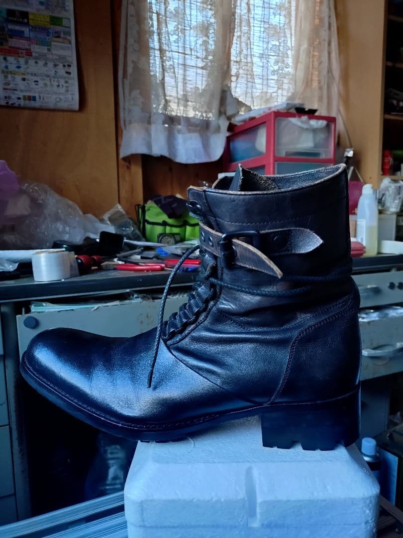 アルフレッドバニスター　ミリタリーブーツ 黒色