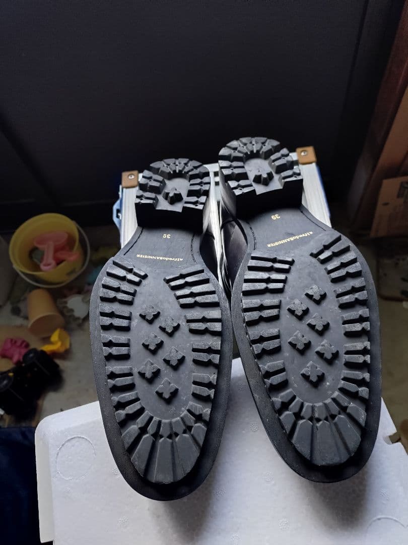 アルフレッドバニスター　ミリタリーブーツ 黒色