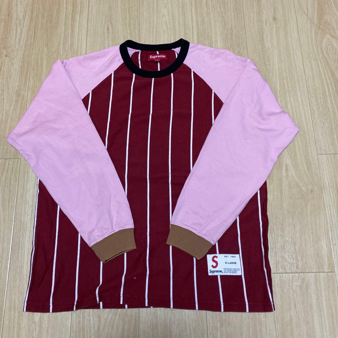 トップス Supreme Stripe Raglan L/S Top