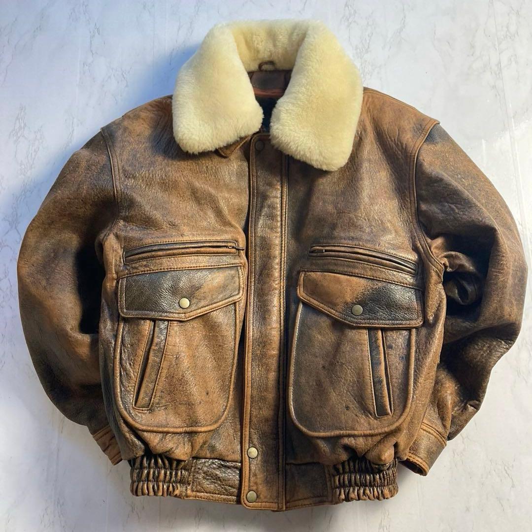 マ*ラ様 90s vintage フライトジャケット　G1 A2 シープスキン