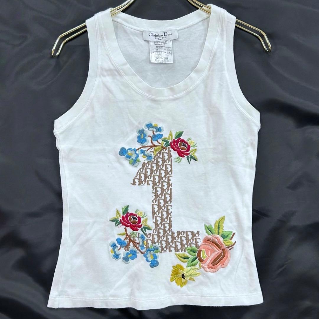 Christian Dior ディオール タンクトップ 花柄 トロッター