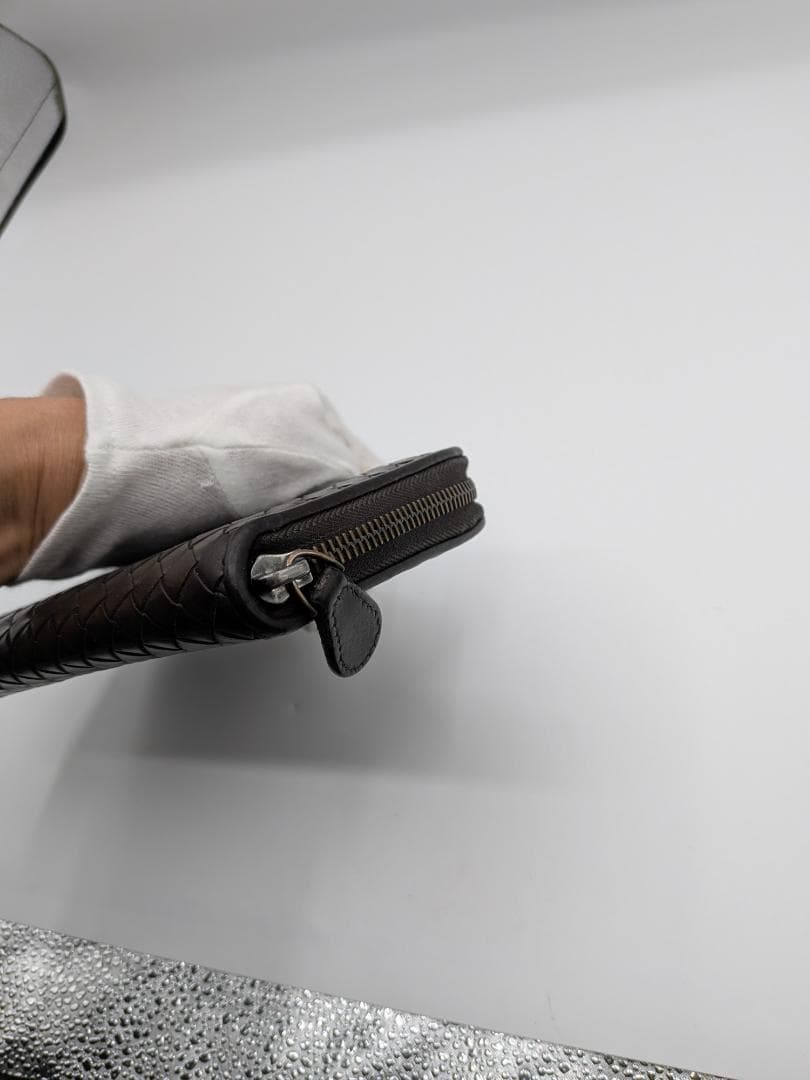 美品✨ ボッテガヴェネタ ラウンドファスナー長財布 イントレ ブラウン 0L2