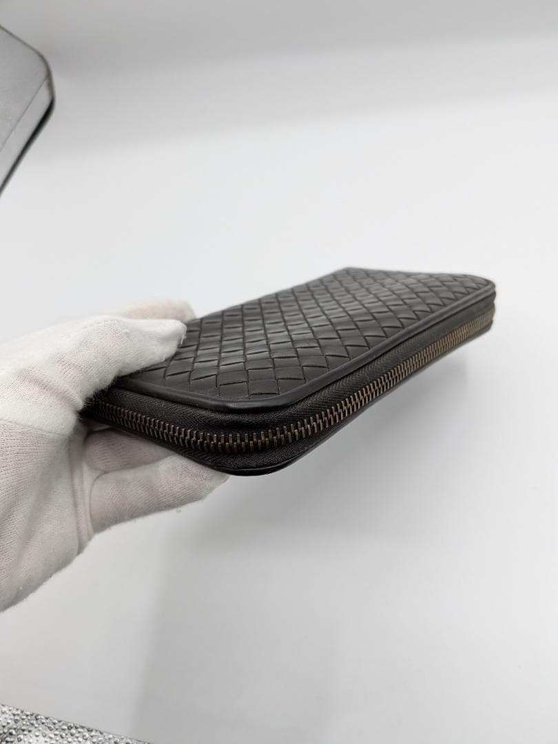 美品✨ ボッテガヴェネタ ラウンドファスナー長財布 イントレ ブラウン 0L2