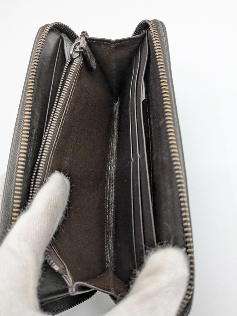 美品✨ ボッテガヴェネタ ラウンドファスナー長財布 イントレ ブラウン 0L2