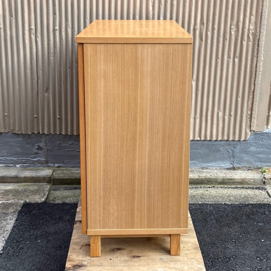 無印良品　ガラス扉キャビネット