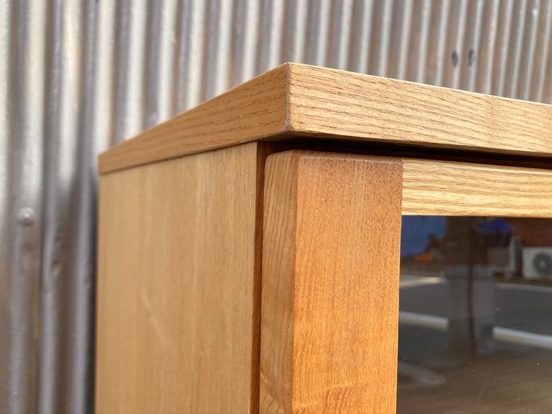 無印良品　ガラス扉キャビネット