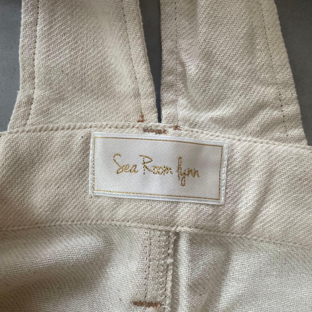 新品タグ SeaRoomlynn ステッチ サロペット オーバーオール ホワイト