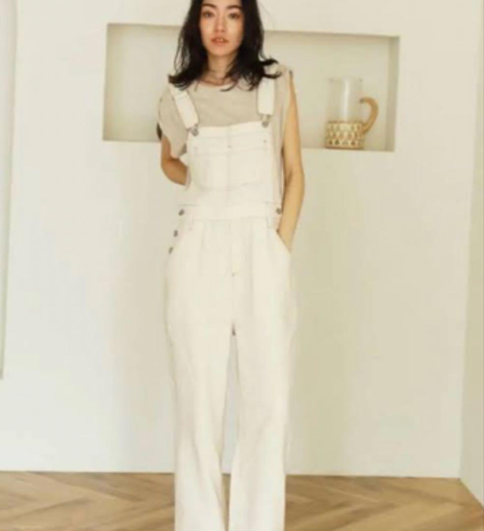 新品タグ SeaRoomlynn ステッチ サロペット オーバーオール ホワイト