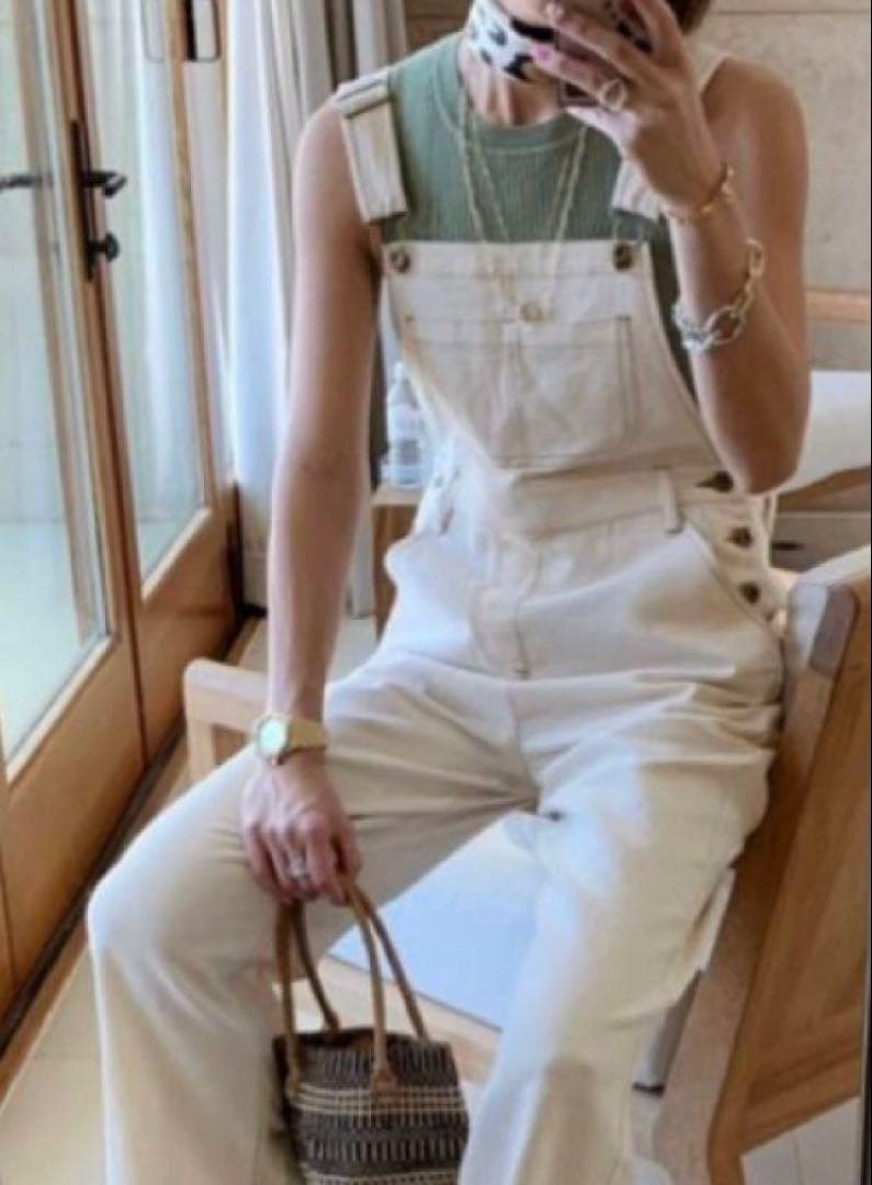 新品タグ SeaRoomlynn ステッチ サロペット オーバーオール ホワイト