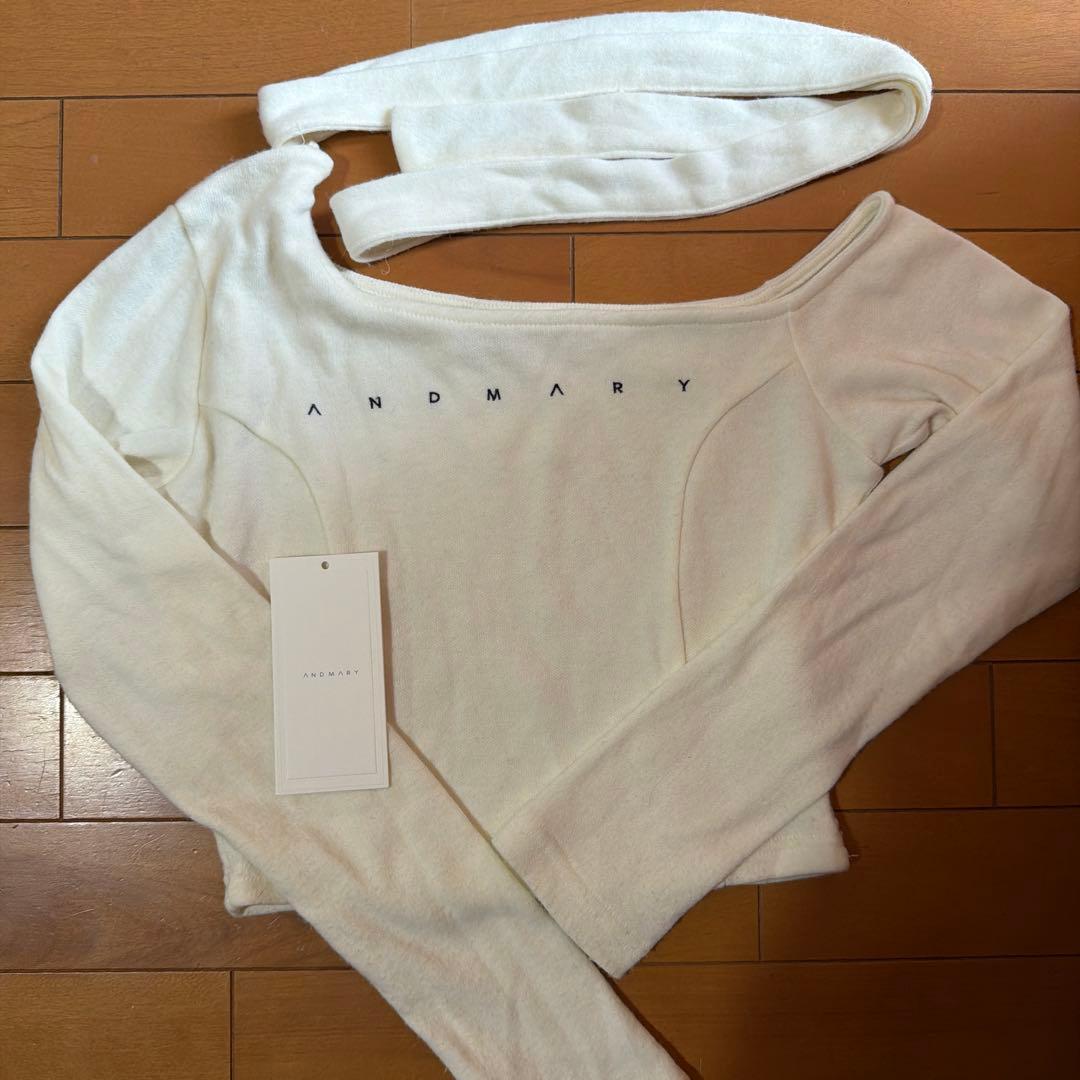 正規品　ANDMARY Nana ribbon oneshoulder tops