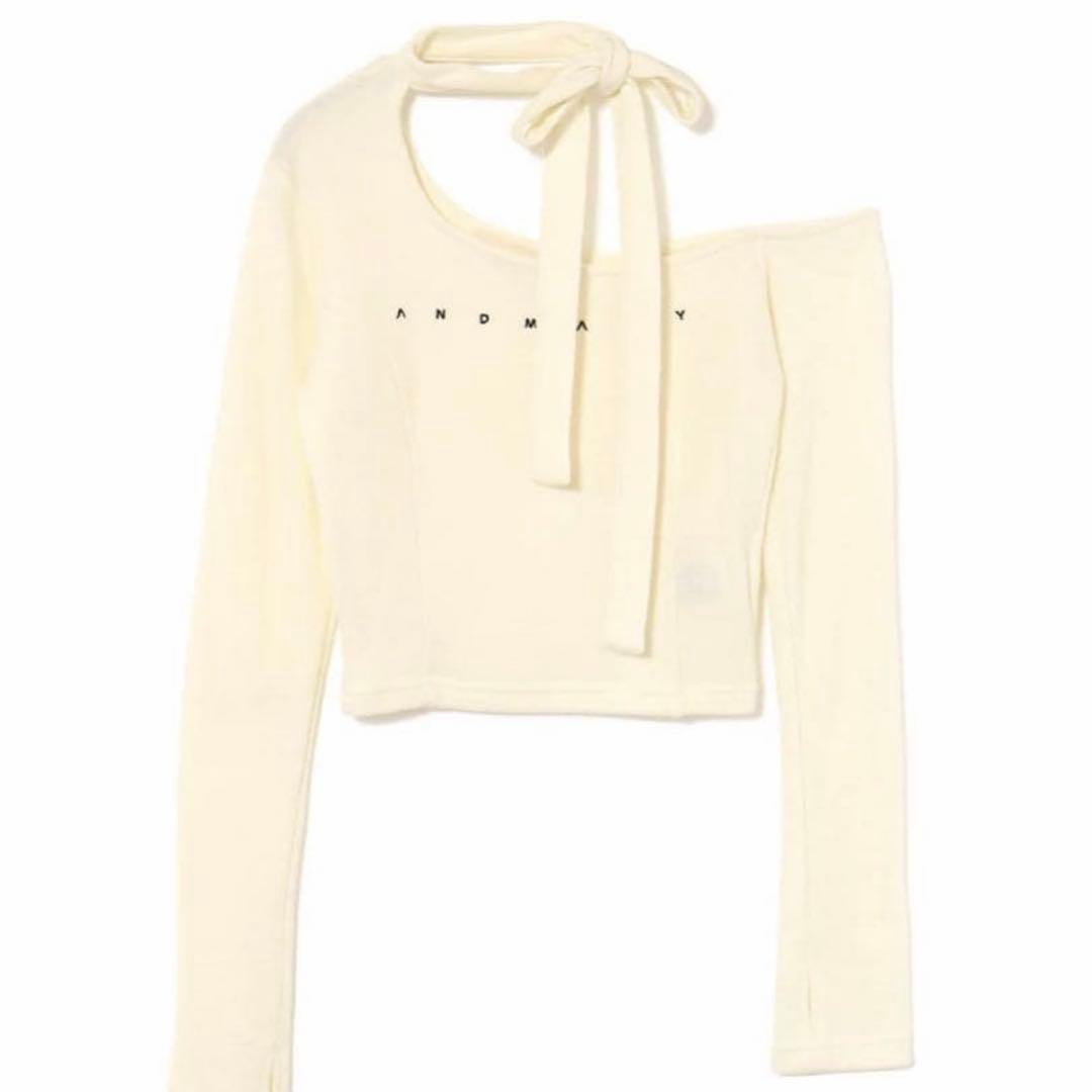 正規品　ANDMARY Nana ribbon oneshoulder tops