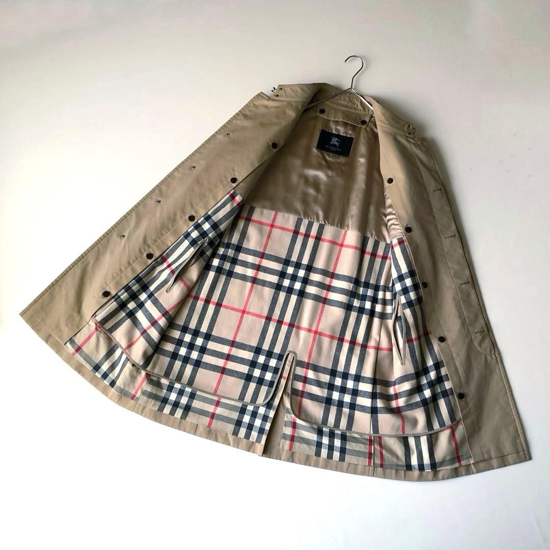 3016yバーバリーロンドン　ライナー付きメガチェックステンカラーコート　M