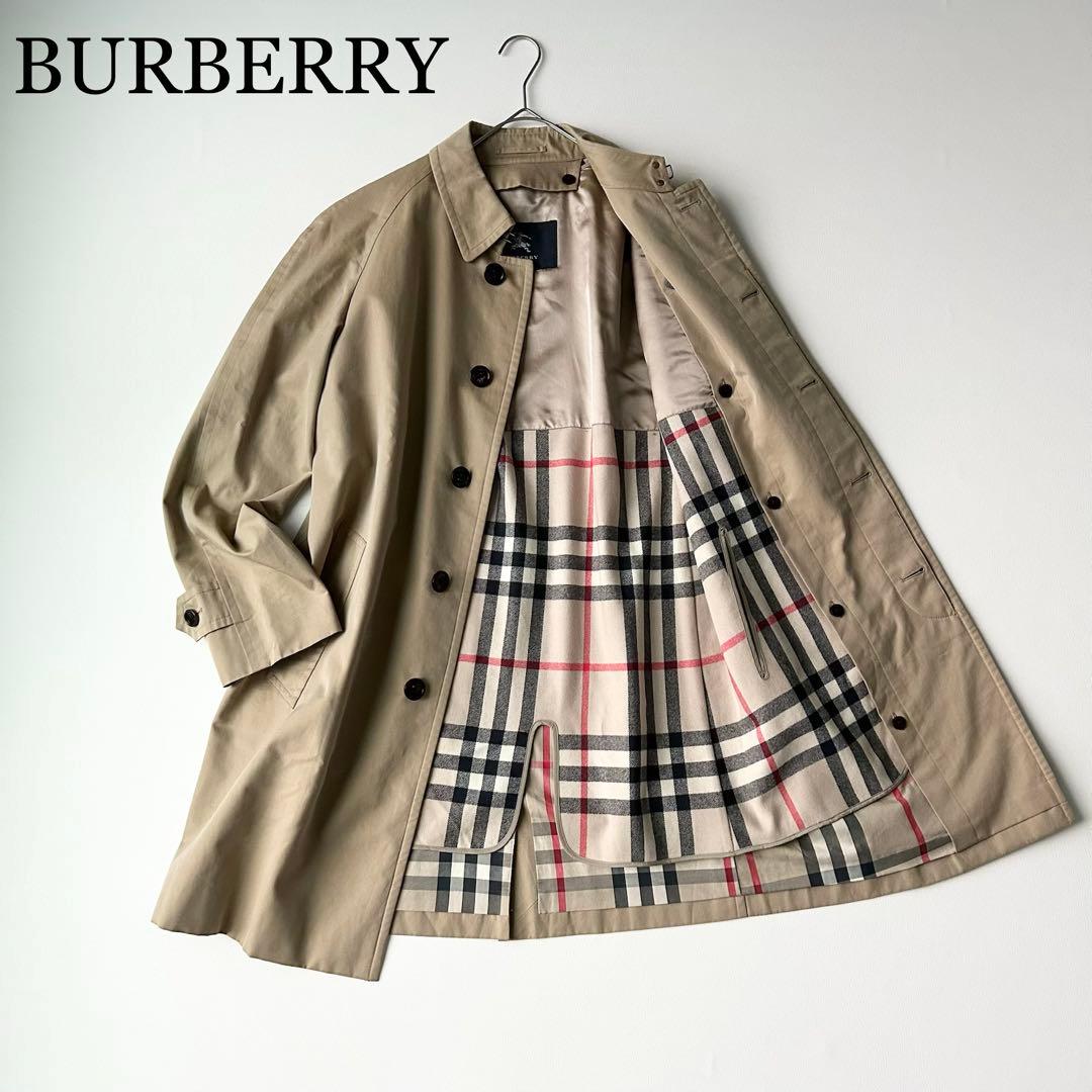 3016yバーバリーロンドン　ライナー付きメガチェックステンカラーコート　M