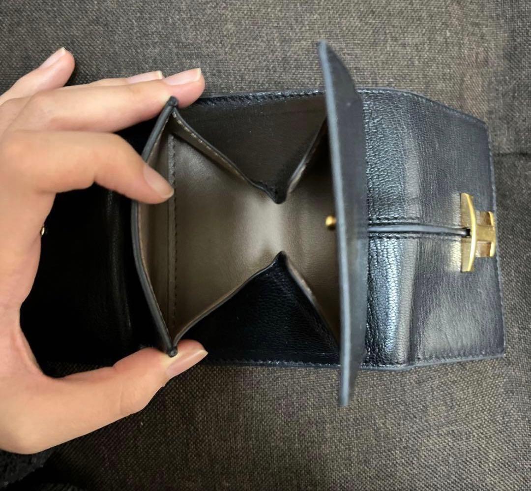 TOD'S トッズ ウォレット T タイムレス レザー レディース ブラック