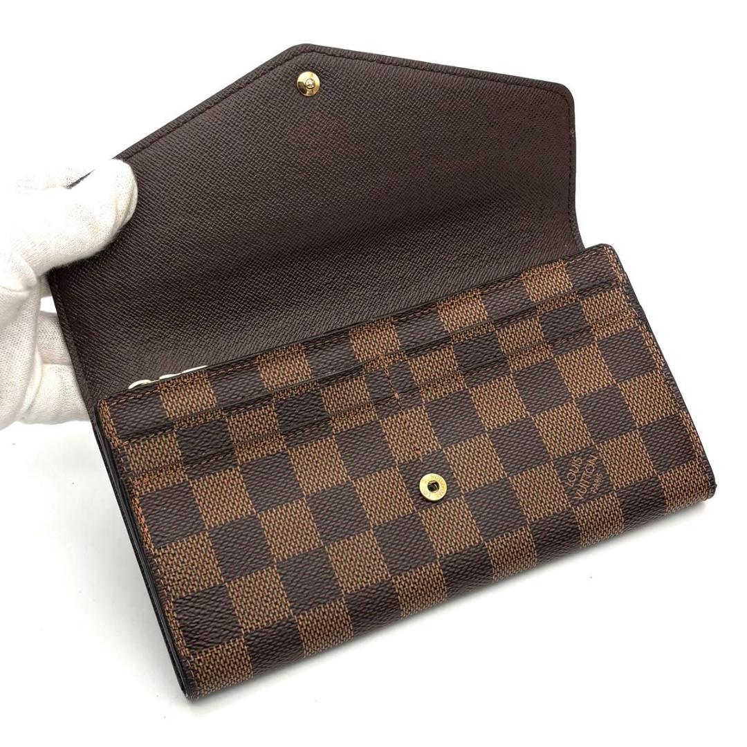 【未使用級】ルイヴィトン ダミエ エベヌ ポルトフォイユ サラ 長財布 ブラウン