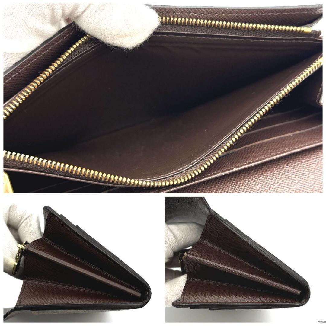 【未使用級】ルイヴィトン ダミエ エベヌ ポルトフォイユ サラ 長財布 ブラウン