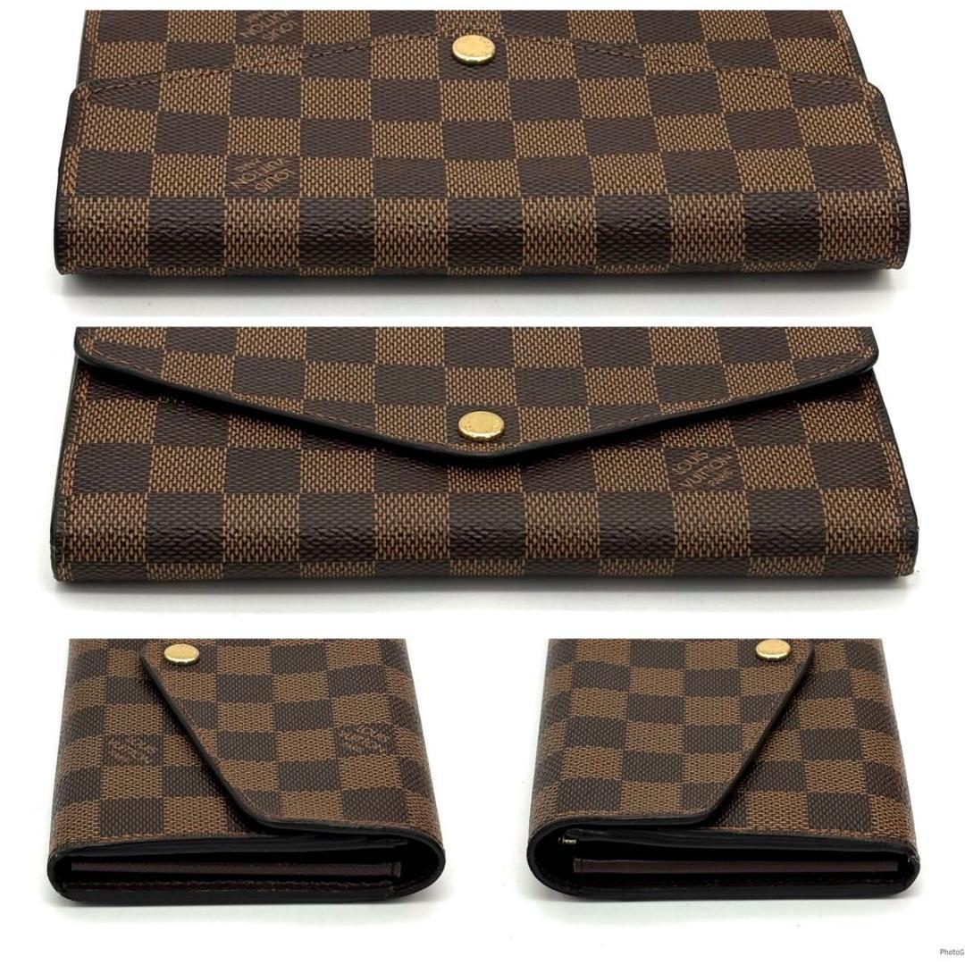 【未使用級】ルイヴィトン ダミエ エベヌ ポルトフォイユ サラ 長財布 ブラウン
