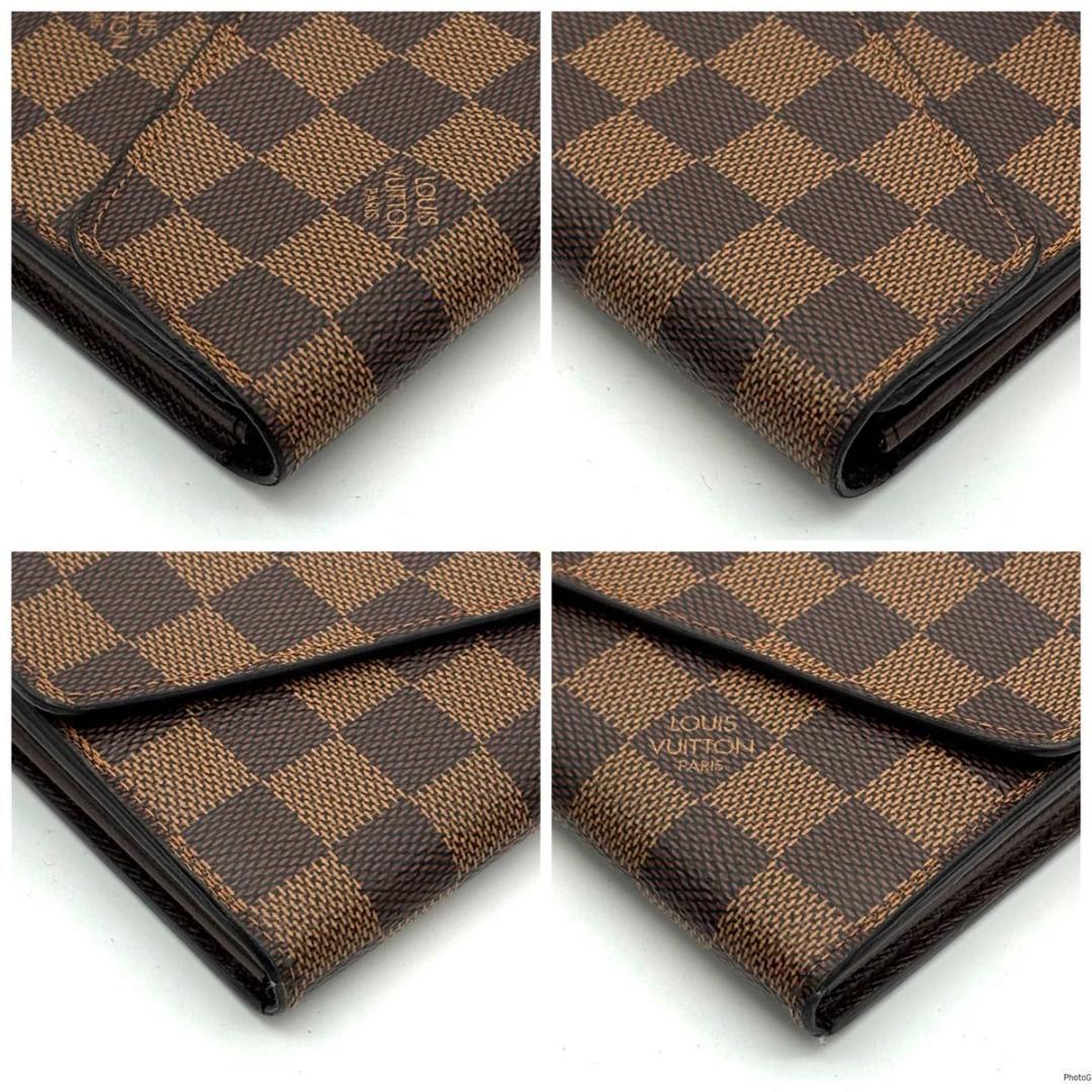 【未使用級】ルイヴィトン ダミエ エベヌ ポルトフォイユ サラ 長財布 ブラウン