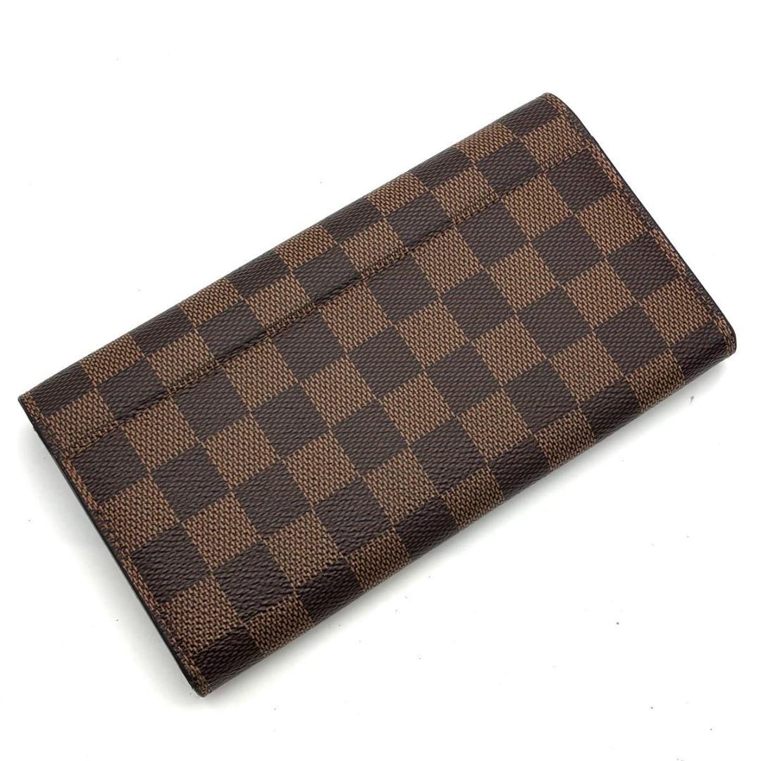 【未使用級】ルイヴィトン ダミエ エベヌ ポルトフォイユ サラ 長財布 ブラウン