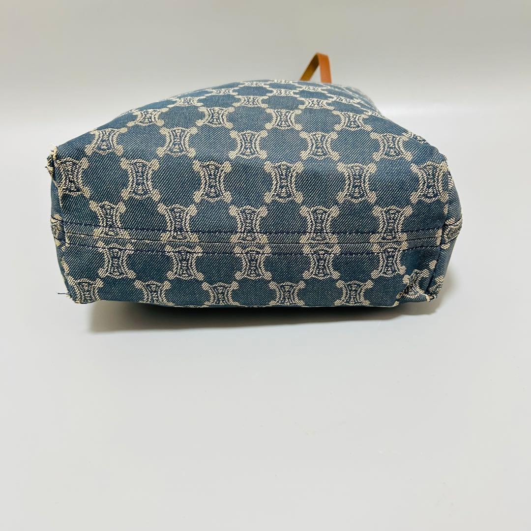 CELINE セリーヌ パリマカダム柄 デニム系 トートバッグ ハンドバッグ