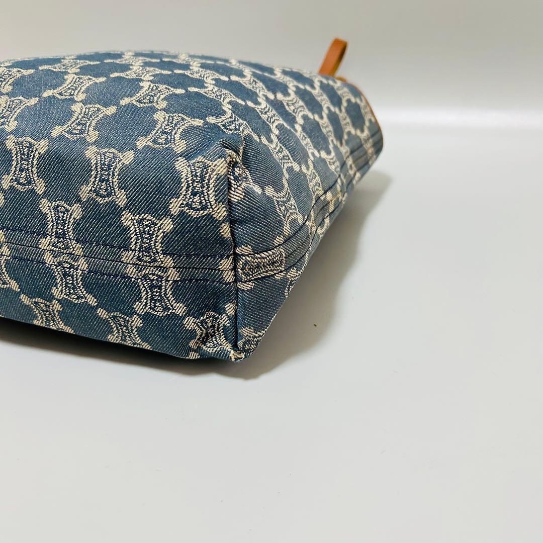 CELINE セリーヌ パリマカダム柄 デニム系 トートバッグ ハンドバッグ