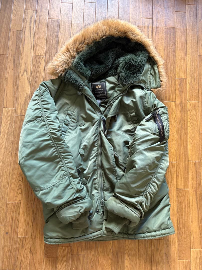 け*ぉ様 ALPHA INDUSTRIES N3-Bフード付きジャケット L 5