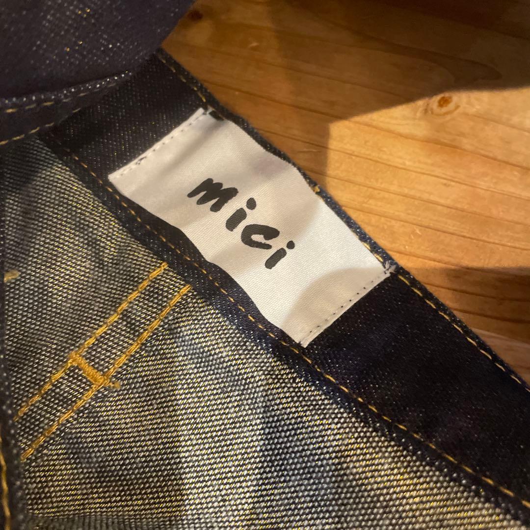 mici ラメデニムペプラムジャケット　ロールアップラメデニムパンツ