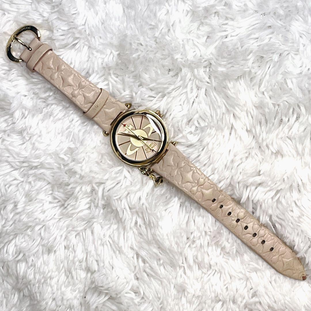 Vivienne Westwoodヴィヴィアン　ピンク時計&オーブ紫レザーセット