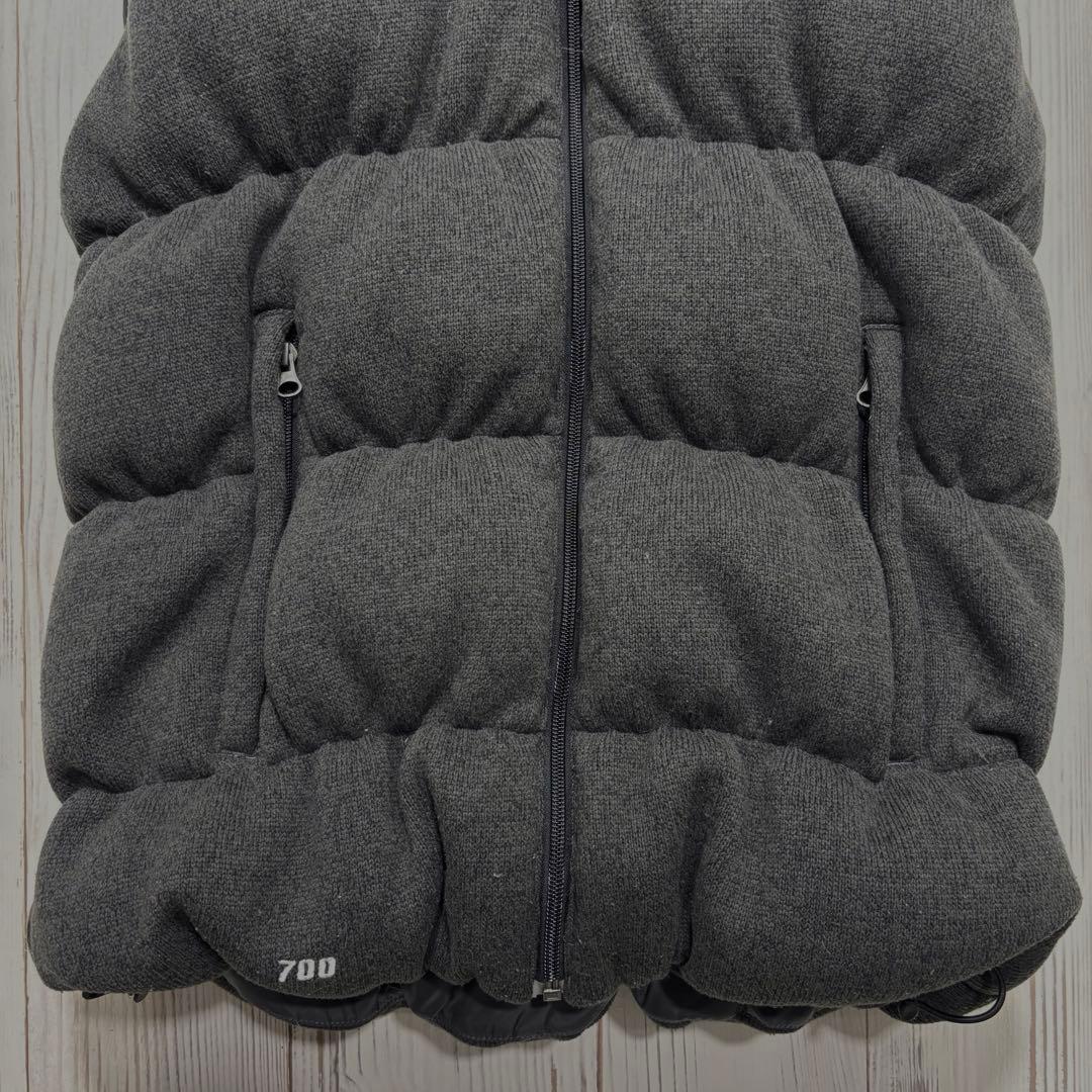 ☆人気　ノースフェイス　ニット　ダウンベスト　ブラック×グレー　レディースXXL