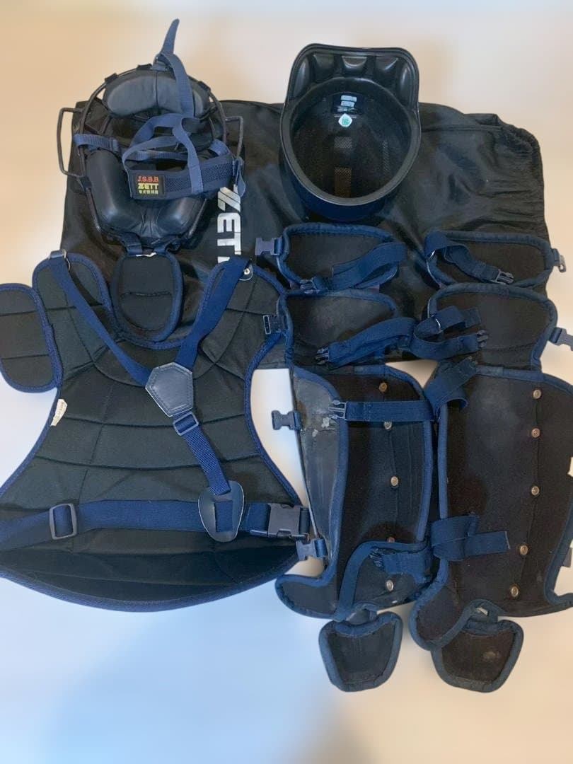 ZETT ゼット MIZUNO ミズノ キャッチャー防具 一式JSBB ネイビー