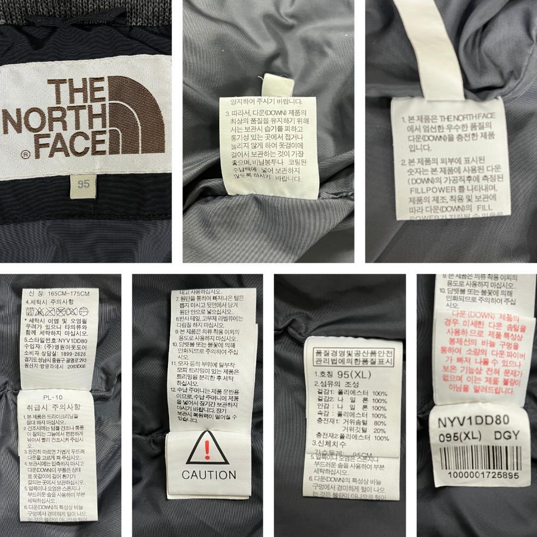 《美品》ザ ノース フェイス ダウンベスト レディース 黒／ダークグレー XL