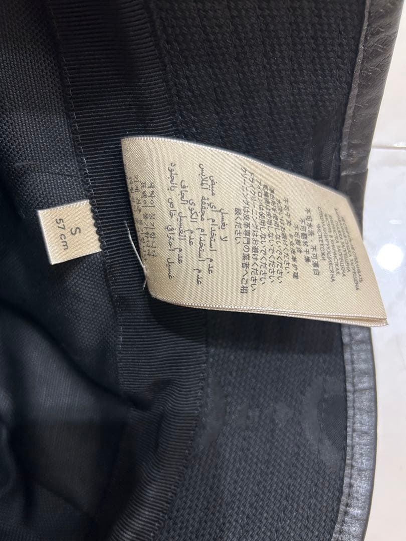 GUCCI ブラック バケットハット　ジャンボGG サイズS