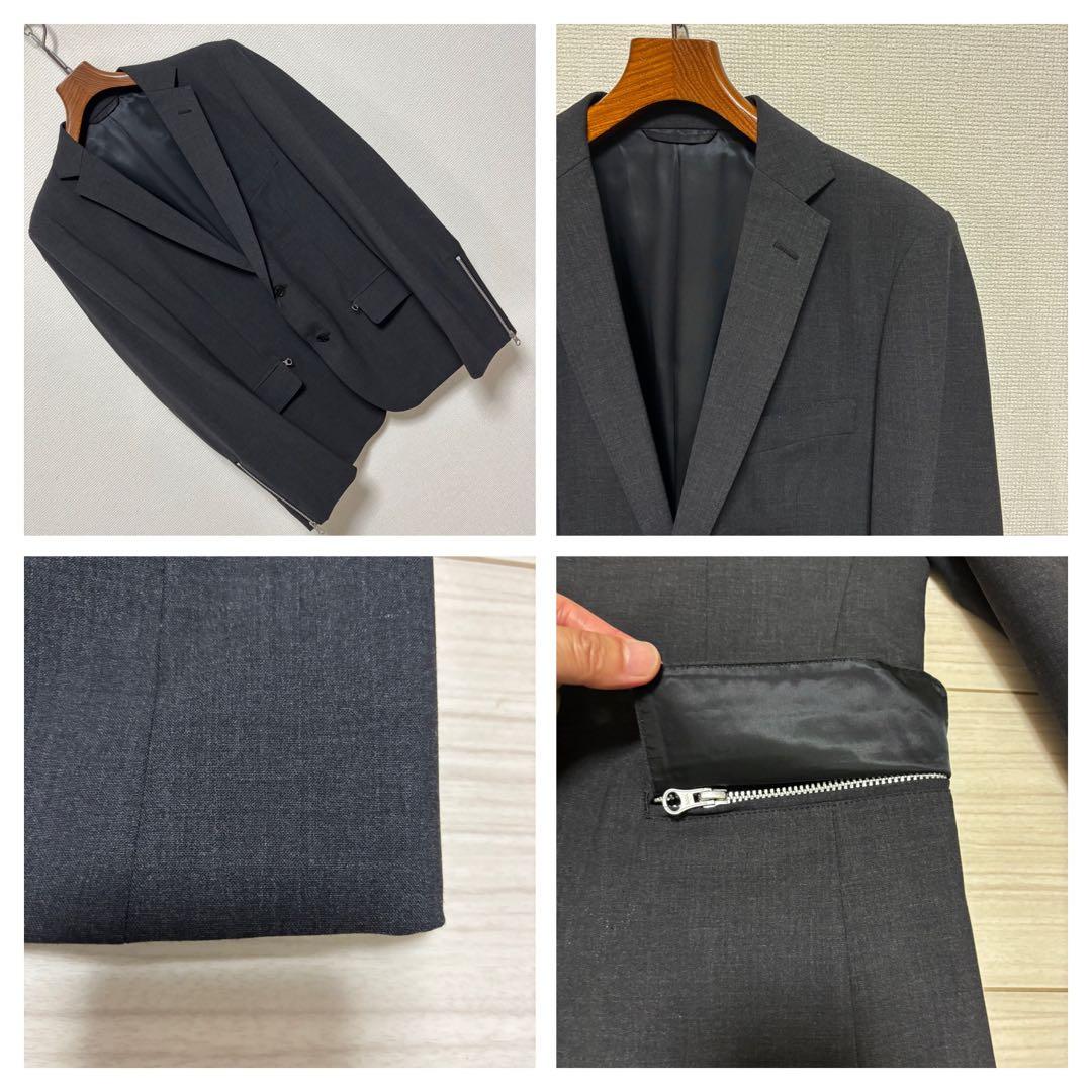 美品■CABANE de ZUCCa■セットアップ スーツ ジッパーデザイン S