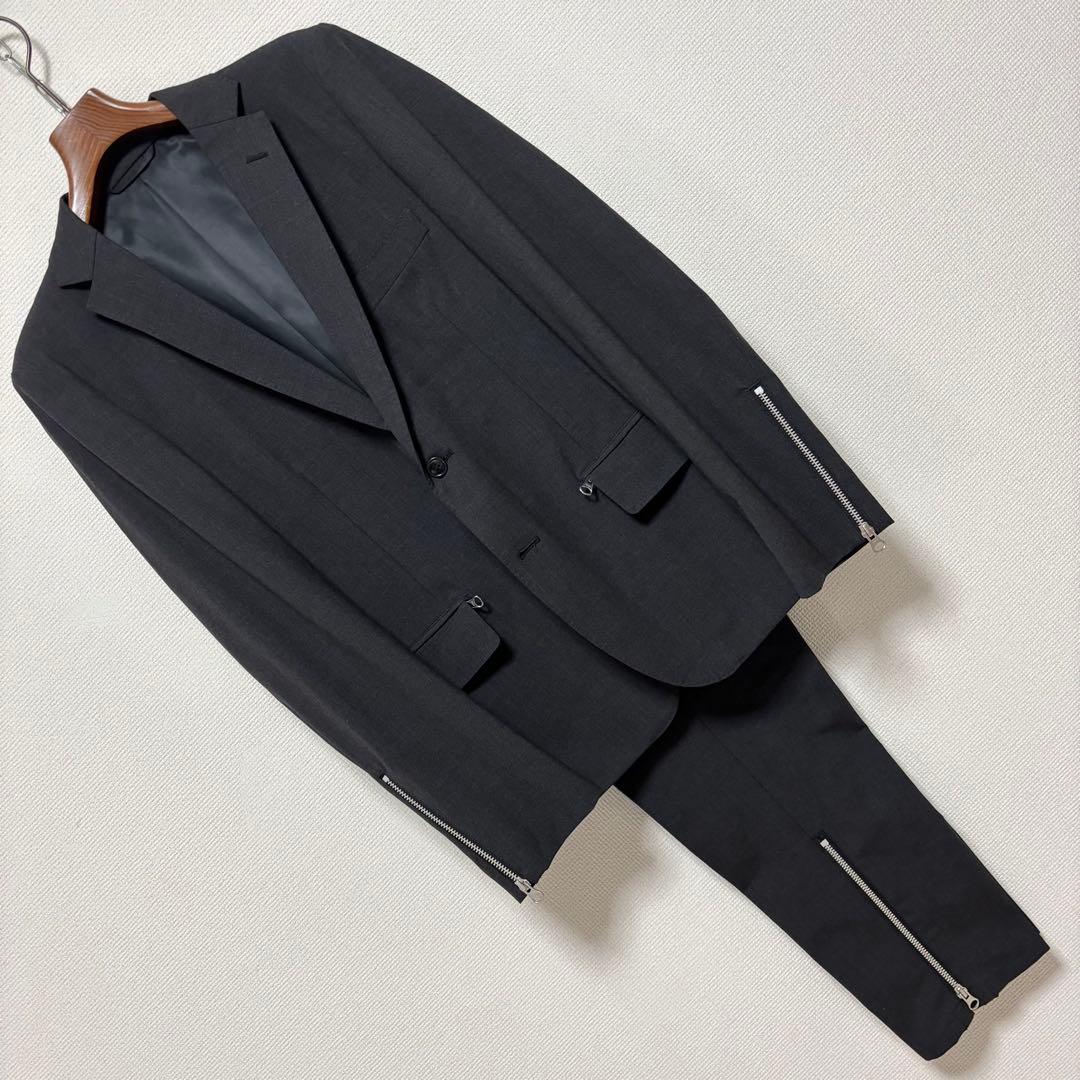 美品■CABANE de ZUCCa■セットアップ スーツ ジッパーデザイン S