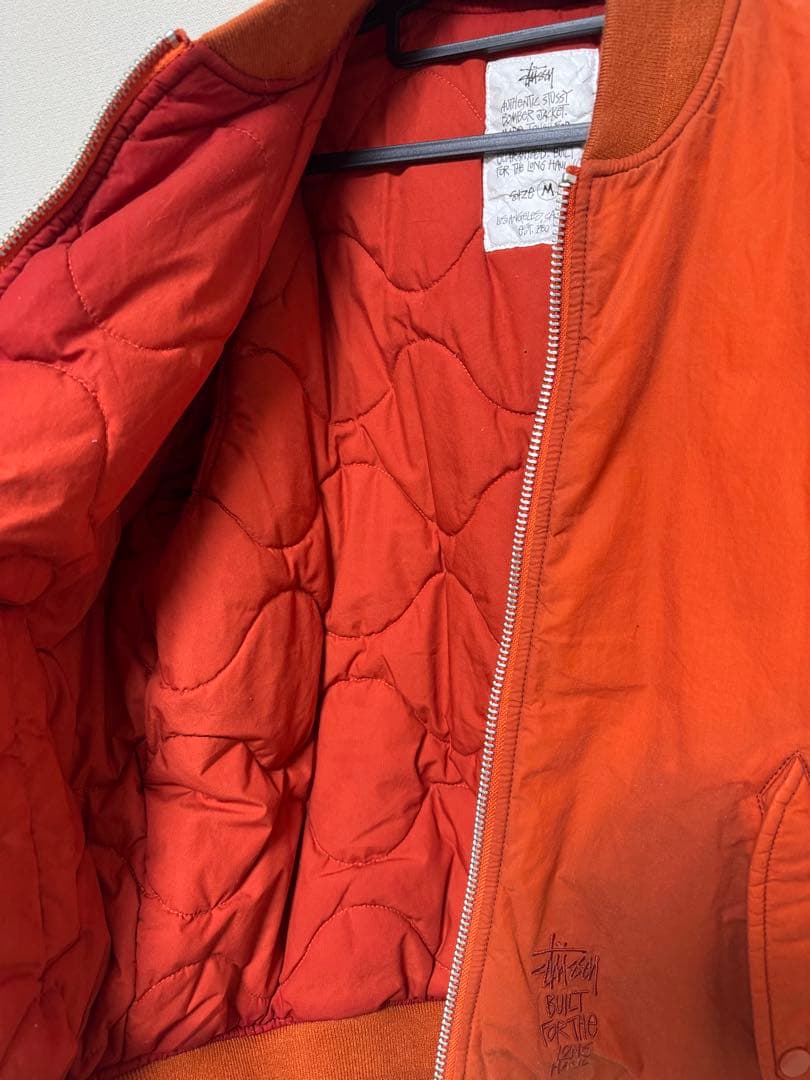 Stussy ボンバージャケット Mサイズ オレンジ