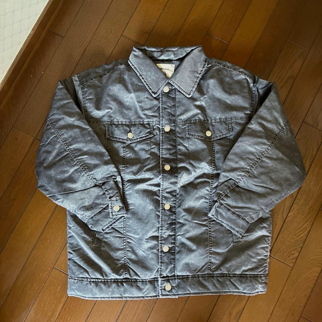 niko and... デニム風 ストーンウォッシュGジャン チャコール