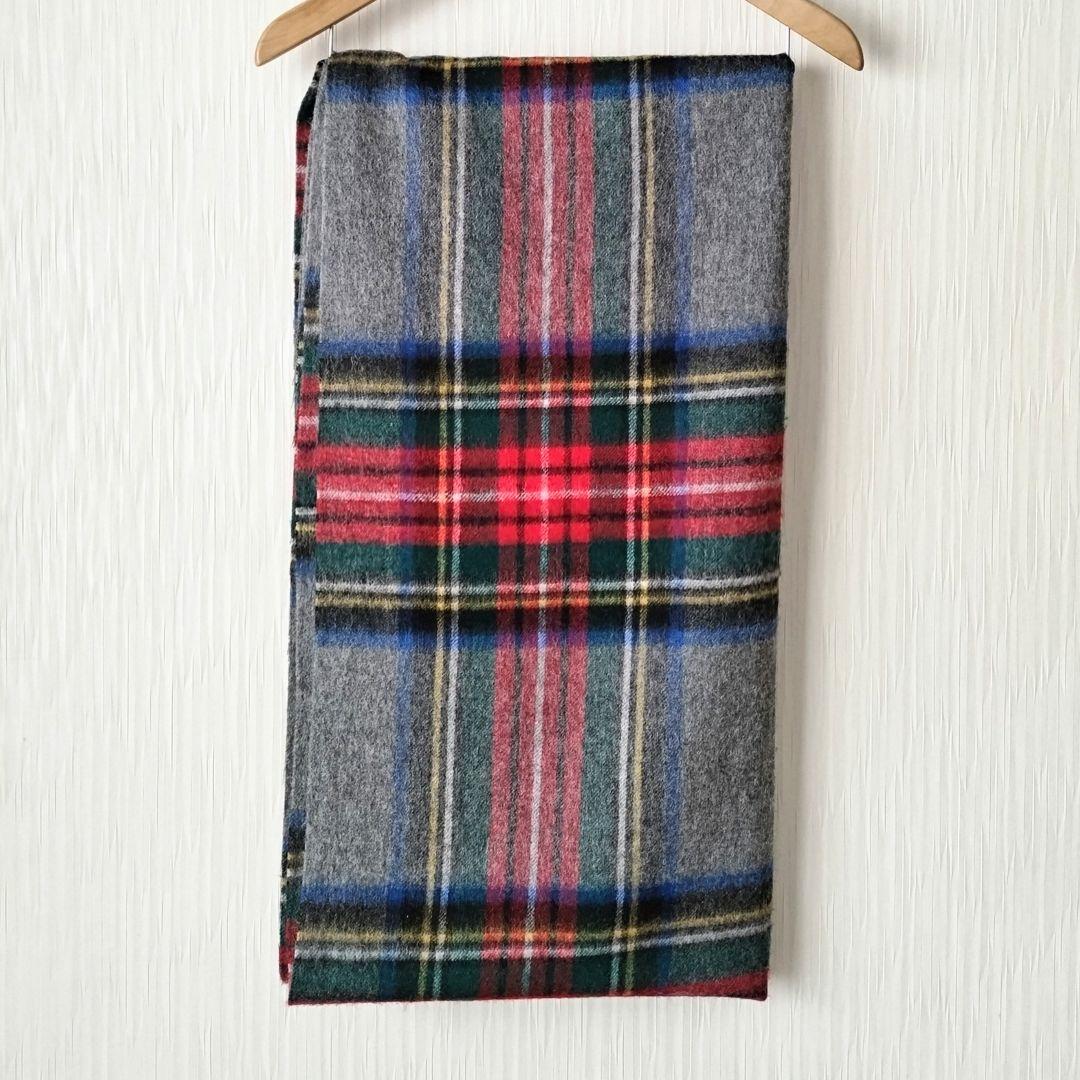 ジョンストンズオブエルガン カシミヤ大判ストール【美品】