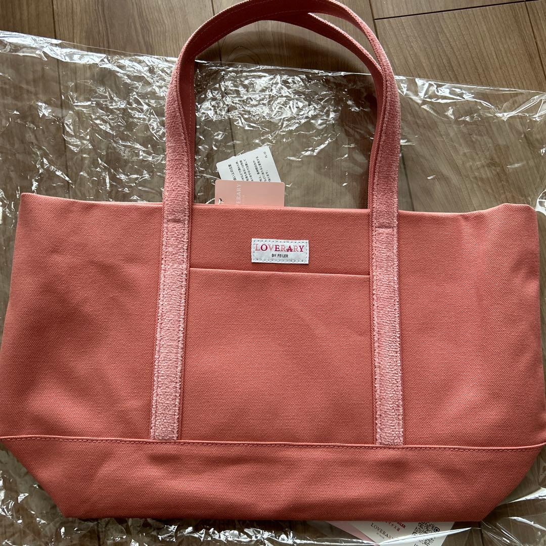 ラブラリーバイフェイラー　オールドテディガール　トートバッグ　ピンク　大