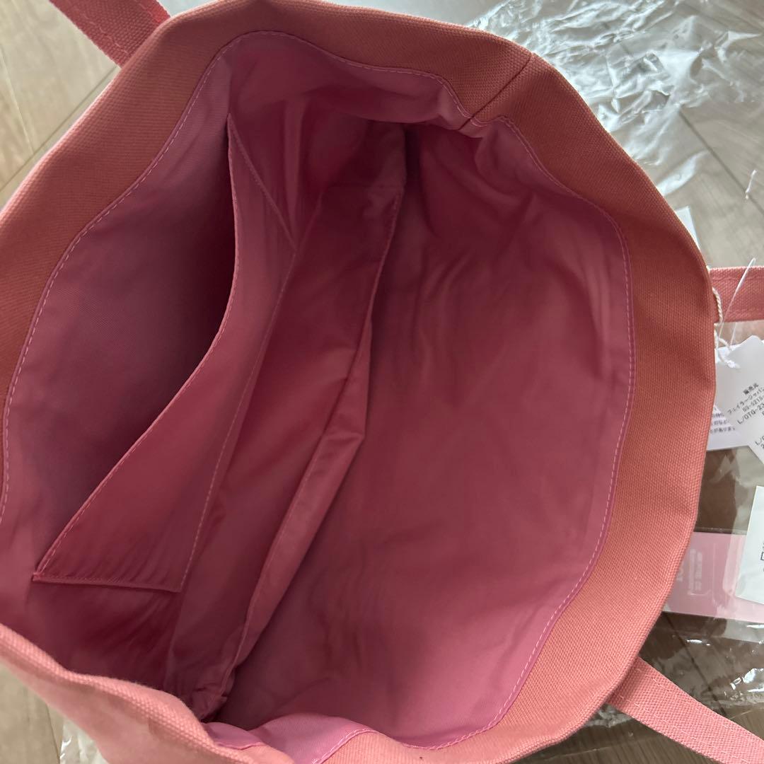 ラブラリーバイフェイラー　オールドテディガール　トートバッグ　ピンク　大