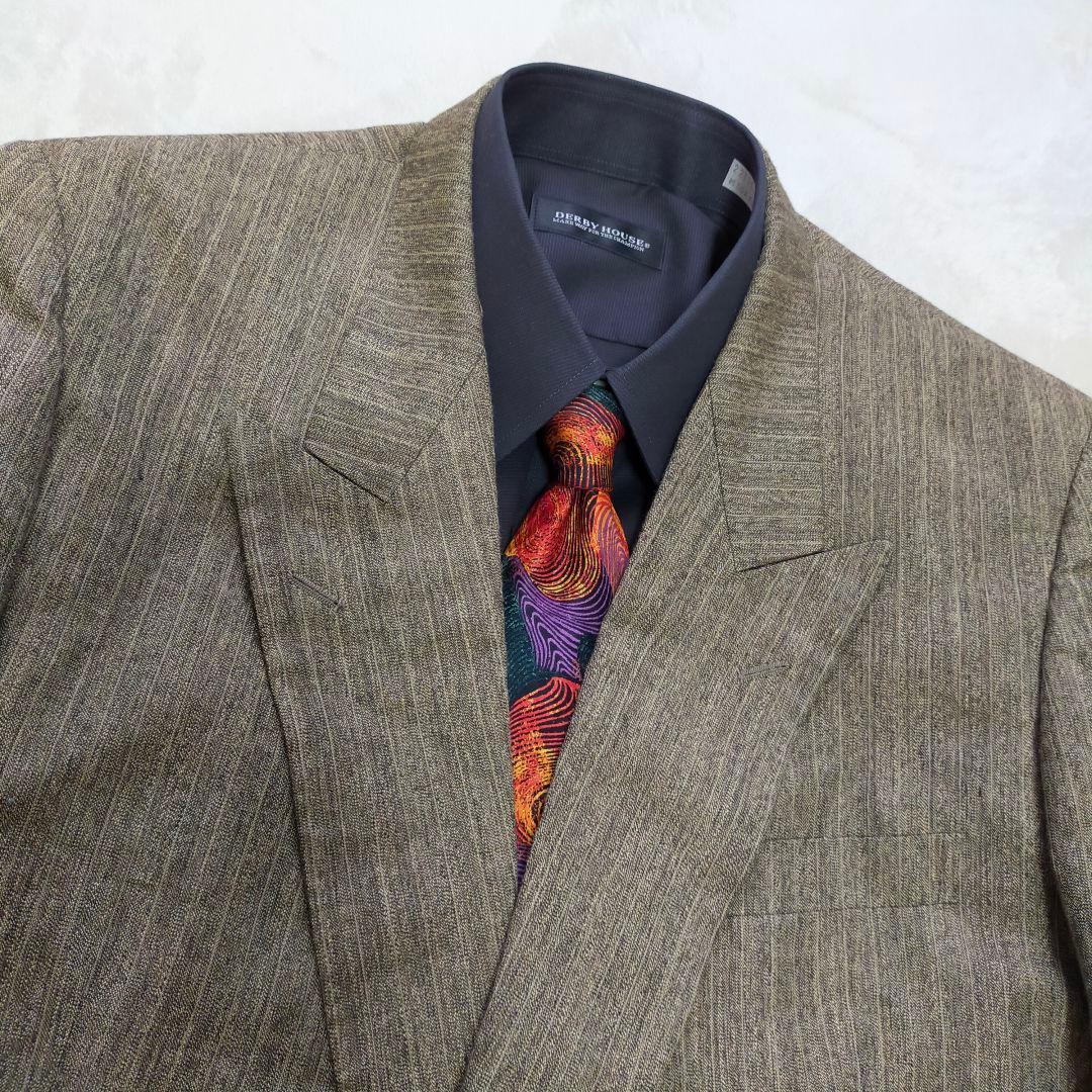 80S　JUN MEN　リネンコットン　ダブルブレストスーツ　Мサイズ　菅田将暉