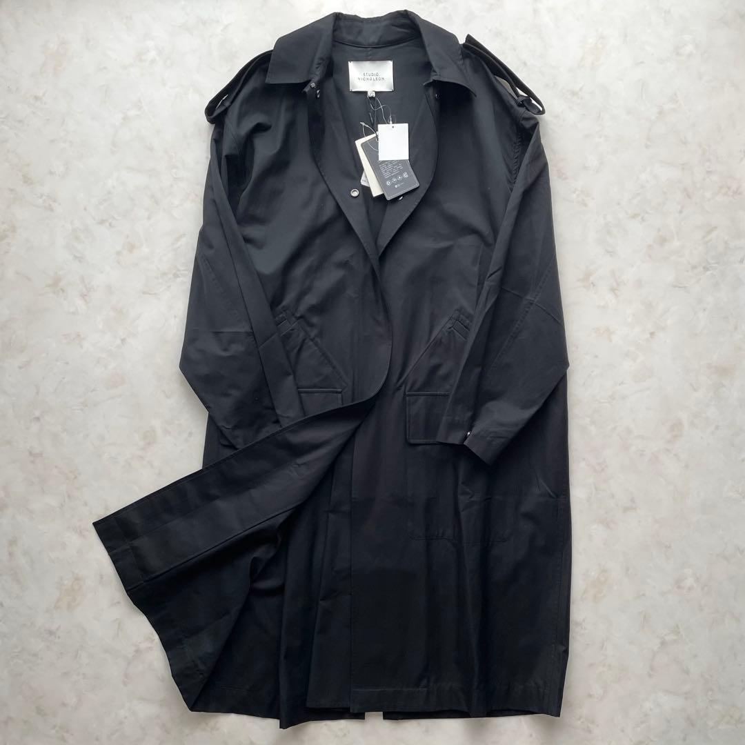 【新品 定価15万】スタジオニコルソン ステンカラーロングコート　00　S
