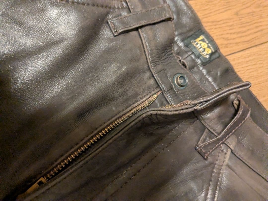 Lee ダークブラウンレザーブーツカット32